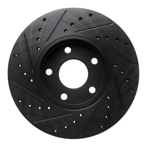 Ford Transit Connect Brake Rotor (1) - Front Right - R1 Concepts - Drilled & Slotted - Black - `10-`13